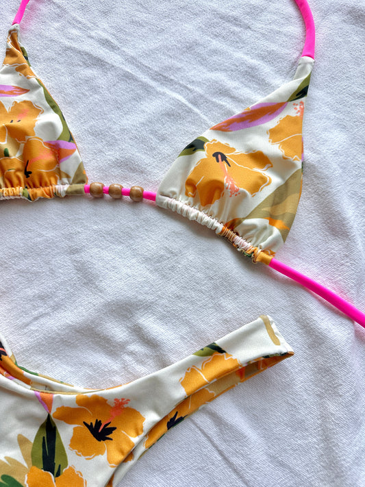 mango bloom high cut bikini set