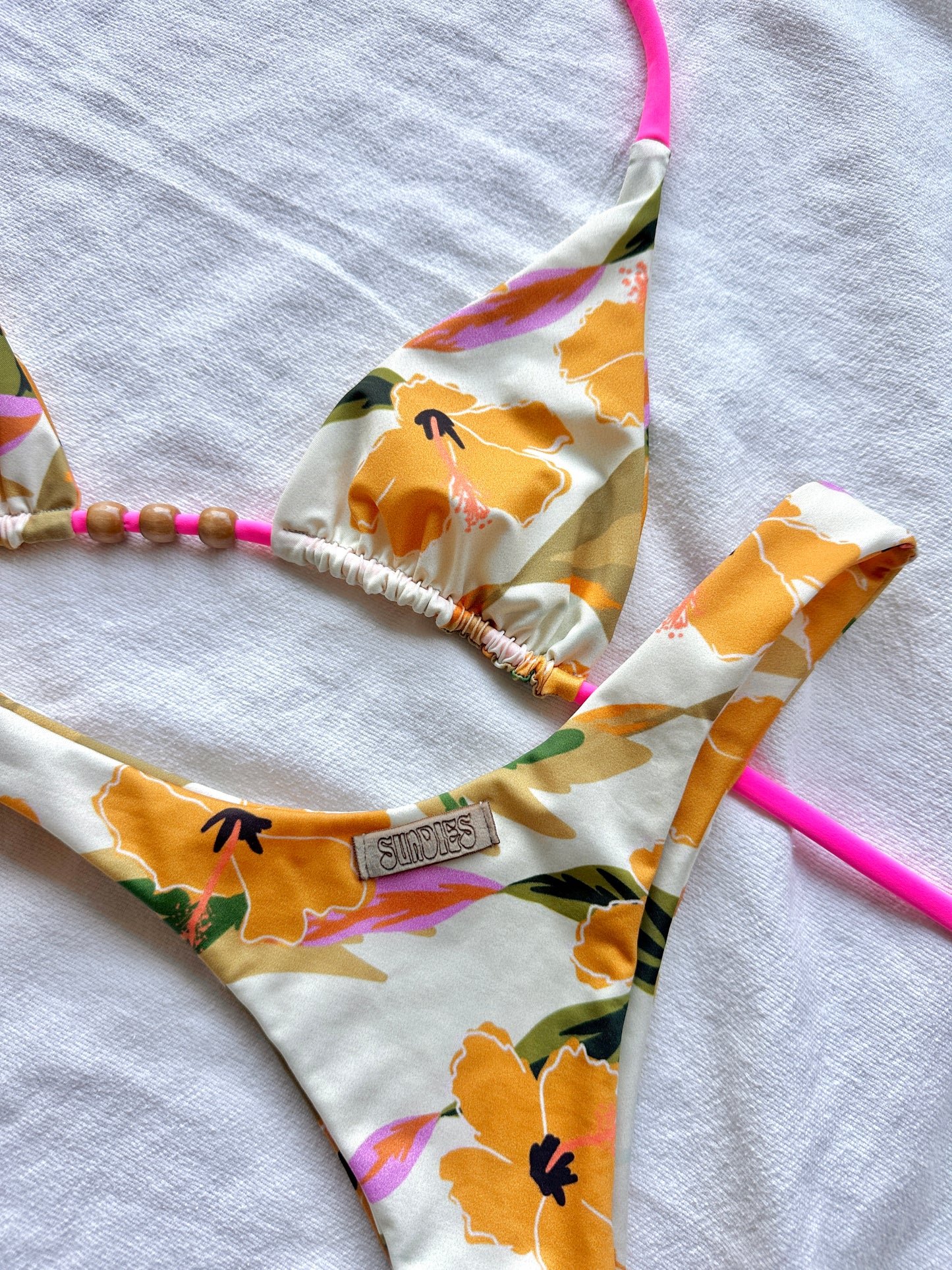 mango bloom high cut bikini set